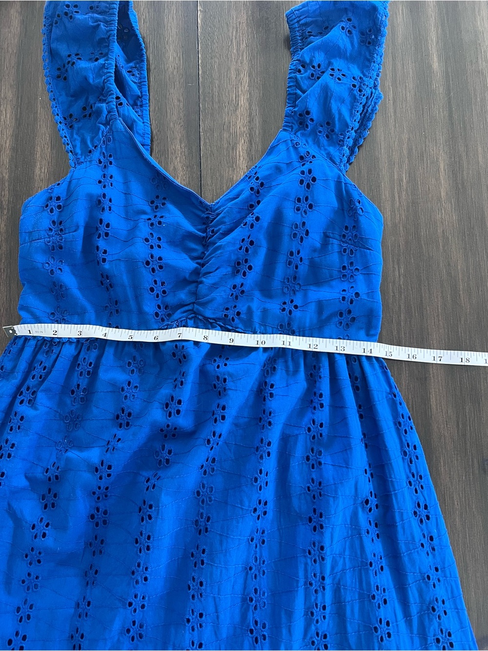 Jopna Blue Eyelet Midi Dress - Picture 4 of 6